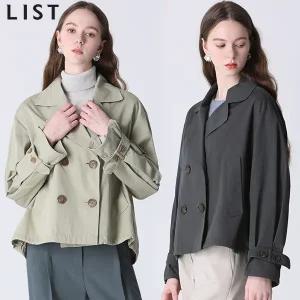 [리스트(LIST)] 미니멀 숏 트렌치 코트 (택가격:248000원)