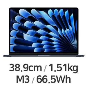 애플 맥북에어 15인치 M3 CPU 8코어 GPU 10코어 램 16GB SSD 512GB 노트북