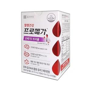 종근당건강 프로메가 오메가3 트리플 60캡슐 1박스 건강관리 비타민E 눈건강 영양제 임산부