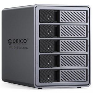 SATA 3.5인치 SSD HDD용 ORICO 5 베이 DAS 하드 드라이브 인클로저 USB 3.0 브래킷 프리 외장 최대 110TB(알루미늄 합금) -9858U3