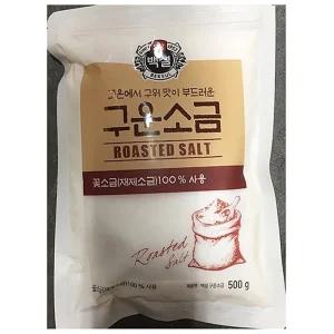 구운소금(백설 500g)/구운소금/소금/구운/미네랄/식용/구은/볶은/알칼리/볶음/천일염/저염/가공/건강