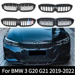 자동차 그릴망 튜닝 BMW 호환 3 시리즈 G20 G21 전면 그릴 범퍼 입구 메쉬 그리드 액세서리 318i 320i 320d