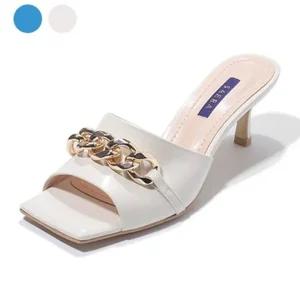 [갤러리아] 세라 여성 백화점 수제화 소가죽 스퀘어 뮬 샌들힐 TJM23004 컬러 2종 6CM
