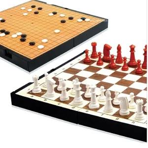 자석놀이 바둑체스260mm x 224mm 보드게임접이식판 휴대용 폴더형 체스 접이식