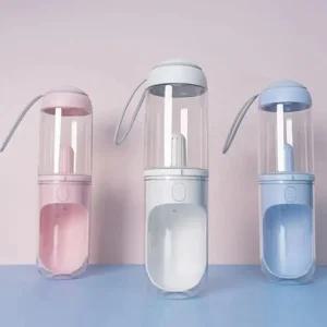 강아지 반려동물 외출 산책 휴대용 급수 물병 330ml 용품 용식기 고양이물통