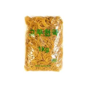 고무밴드 업소용 대용량 1kg노랑줄 라텍스 생줄 줄밴드 둥근줄 고무줄 노란줄