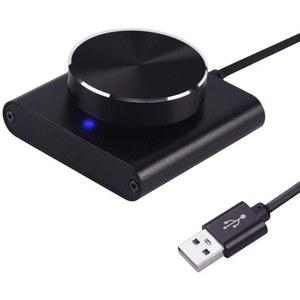 USB 컴퓨터 볼륨 컨트롤러 조절기 볼륨컨트롤러 그레이 소형 PC 사운드바 저항 다이얼