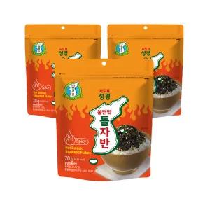 지도표성경김 매콤한 불닭맛 돌자반 70g 3봉