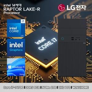 LG 데스크탑 코어i7 14세대 고사양 컴퓨터 B90MV-I7AR4SV-WIN11 i7-14700 8GB SSD2TB UHD770