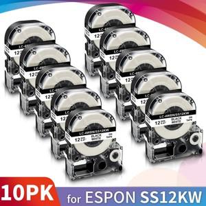 Topcolor 엡손 라벨 프린터 LW-K200BL 호환 테이프 10PK SS12KW 12mm K420 LW300 1000 LC-4WBN