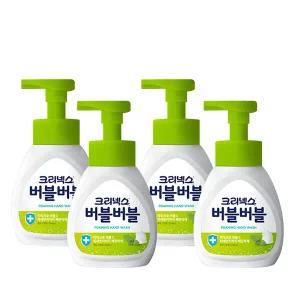 크리넥스 버블버블 핸드워시 힐링그린 250ml 4개