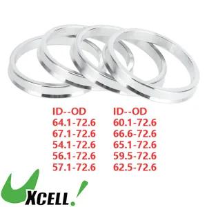 허브스페이스 휠 UXCELL 4피스 알루미늄 합금 허브 중심 링 OD 72.6mm ID 64.1mm 67.1mm 54.1mm 56.1mm 57.