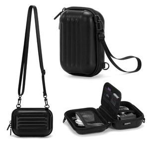 Cwatcun 디지털 카메라 케이스, 방수 하드쉘 가방, 2개의 운반 수단, KODAK PIXPRO/Canon PowerShot/Sony DSCW800 DSCW830과 호환되는 경량 소형 슬링백 - 블랙