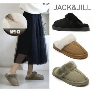 [잭앤질]잭앤질 소가죽 따뜻한 털안감 슬리퍼(JD3771)