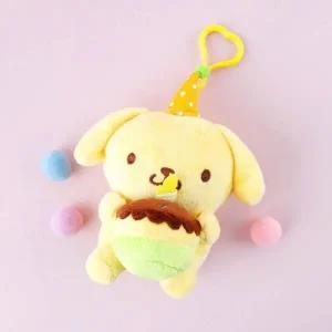 산리오 폼폼푸린 생일케이크 가방고리 13cm