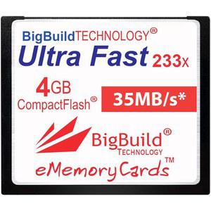 eMemoryCards 4GB 초고속 35MB/s CompactFlash 메모리 카드는 캐논 10D/20D/30D/40D/50D/1D/1D/5D/5Ds/7D Mark I/III/IV, 니콘 D, 올림푸스 E, 소니 알파, 라이카 S 카메라와 호환됩니다
