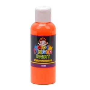 미술놀이 형광주황 낱색 형광색 120ml 핑거페인트 (WFJRIW3)