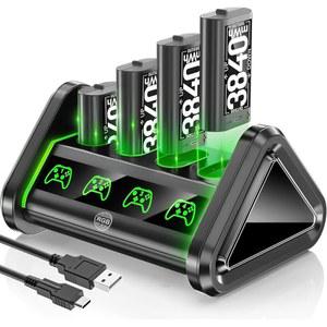 XboxOne/Xbox Series X|S용 충전식 배터리, XboxOne S|X/Elite 컨트롤러용 Xbox 배터리 충전소 4개