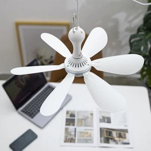 무소음 날개 6 개 USB 충전 천장 캐노피 선풍기 리모컨 포함 타이머 4 단 속도 걸이형 캠핑 침대 기숙사 텐