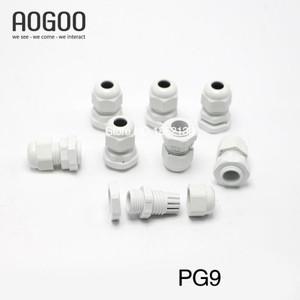 10 피스 pg9 4-8mm 케이블 ip68 방수 나일론 플라스틱 글 랜드 커넥터