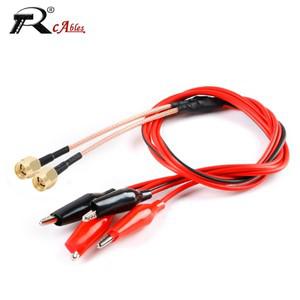 1PC 악어 RG316 RF 동축 케이블 SMA 수 플러그-듀얼 클립 빨간색 및 검정색 테스터 리드 와이어 30CM 50CM