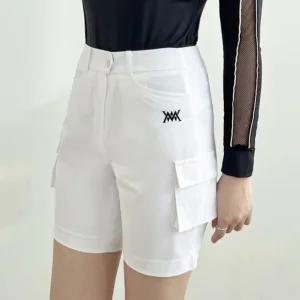 [모노무드]LMO 다용도 스티치포인트컬러 트레이닝복 이지 여성용 카고 하프팬츠