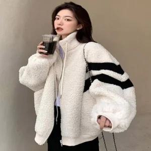 여성 2컬러 코이안스 하프넥 겨울 양털집업 후리스 양털점퍼 양털집업 양털잠바