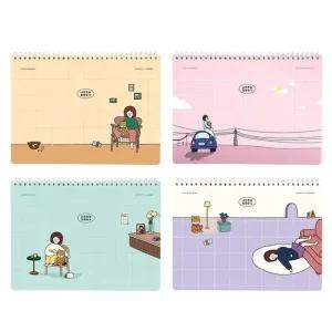 보리 먼슬리플래너 4개 혼합) 월간 다이어리 스케줄러 스프링노트 만년다이어리 계획표