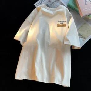 스탠다드 프린트 커플용 박시핏 올데이데일리 숏슬리브 반팔티 (WFJTCEJ)