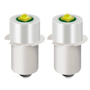 야피기 2팩 LED 손전등 교체 전구(18V 12V 19.2V 6-24볼트, 3W 247LM 및 PR2 P13.5S 변환 키트 호환 료비 밀워키 장인 램프 토치 랜턴 작업 조명)