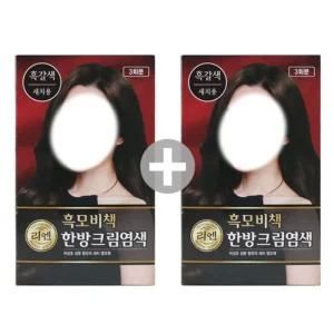 어성초 성분함유 건강한모발 헤어염색약 흑갈색 1+1