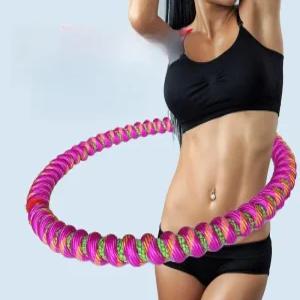 훌라후프 5kg 다이어트 무거운 지압 홈트 복부 실내운동 초보자 살 조립식 후프 실 로즈