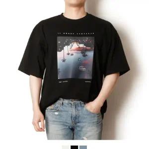 일몰 드라이브 프린트 반팔티 이너티셔츠