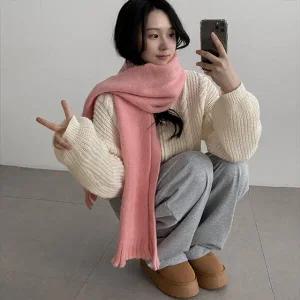 /라이니 도톰 기본 무지 빅사이즈 머플러 목도리 ac-9667c