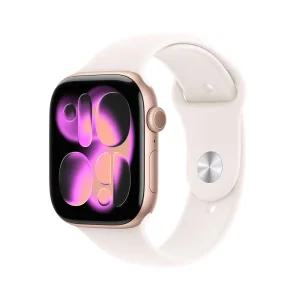 (1차예약) 애플워치 11 셀룰러 46mm 로즈 골드 알루미늄 케이스 라이트 블러시 스포츠 밴드 (SM) MFCG4KH/A