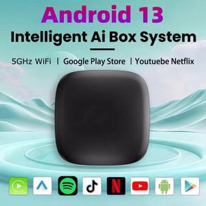 차량용 Ai 박스 무선 안드로이드 자동차 및 카플레이 스마트 호환 TV 지지대 유튜브 넷플릭스 액세서리 스