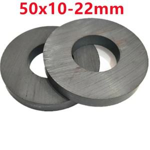 링페라이트 마그네 영구 자석 50mm x 구멍 22mm 검정색 원형 스피커 세라믹 50x25x10