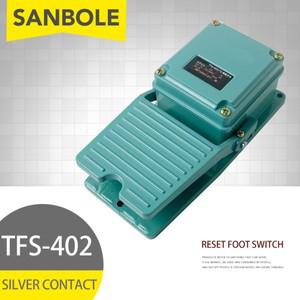풋페달 스위치 TFS-402 LT3 실버 접점 1NO 1NC 스프링 리셋, 알루미늄 케이스, 순간 15A, 250V