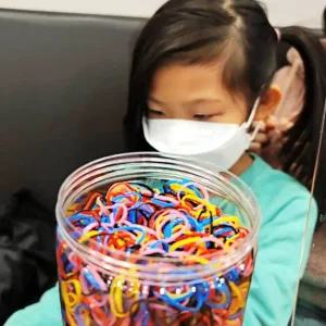 대용량 머리고무줄 미니 고무밴드 컬러믹스 머리끈 머리 고무줄 머리끈 대용량 고무끈 여아