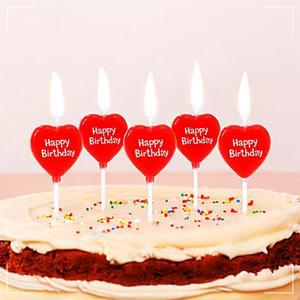 해피 하트 생일초 5개입x3세트 케이크장식초 케이크초 케익초 생일 기념일초 이벤트초 GWFFKOVL6