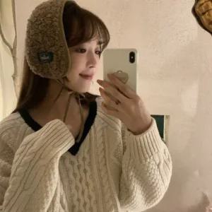 알포유 뽀글이 귀마개   귀마개+장갑세트 겨울귀마개모자 방한귀마개 겨울귀마개 귀도리