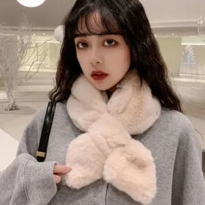 여성 겨울 따뜻한 느낌 인조퍼 소재 데일리 머플러 방한모자 방한용품 멀티스카프 아동넥워머