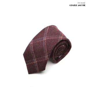 젠틀안트 와인 체크 수동넥타이 폭8cm MT-5214 자동넥타이 수동넥타이 나비넥타이 니트넥타이