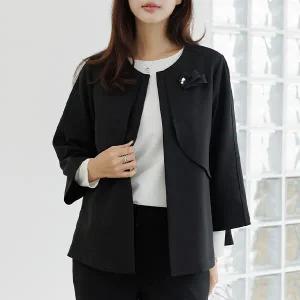 (∼88size)오프미케이프자켓(브로치SET) OUE4014_YO