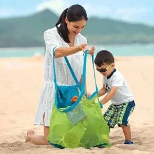 모래놀이 가방 비치백 메쉬 썸머바캉스 그물망사 (WFJVVRQ)