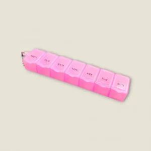 투명 휴대용 알약 케이스 1P (핑크)