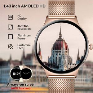 호환 Smartwatch 새로운 울트라 통화 시계 패션 여성 블루투스 스마트 시간 표시 팔찌 스포츠 화면 얇은 항상 Xiaomi