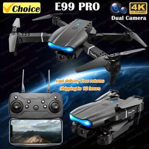 E99 Pro Drone Quadcopter 원격 제어 핸들 4 축 항공기 HD 6K  UAV 고도 고정 헬리콥터 완구