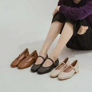 [소보제화]트리트 소가죽 메리제인 미들힐 4cm