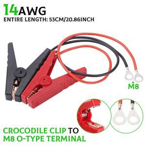 14AWG 퓨즈 배터리 악어 클립 자동차 연장 코드 용 퀵 릴리스 어댑터 바이크 오토바이 클램프 케이블 분리